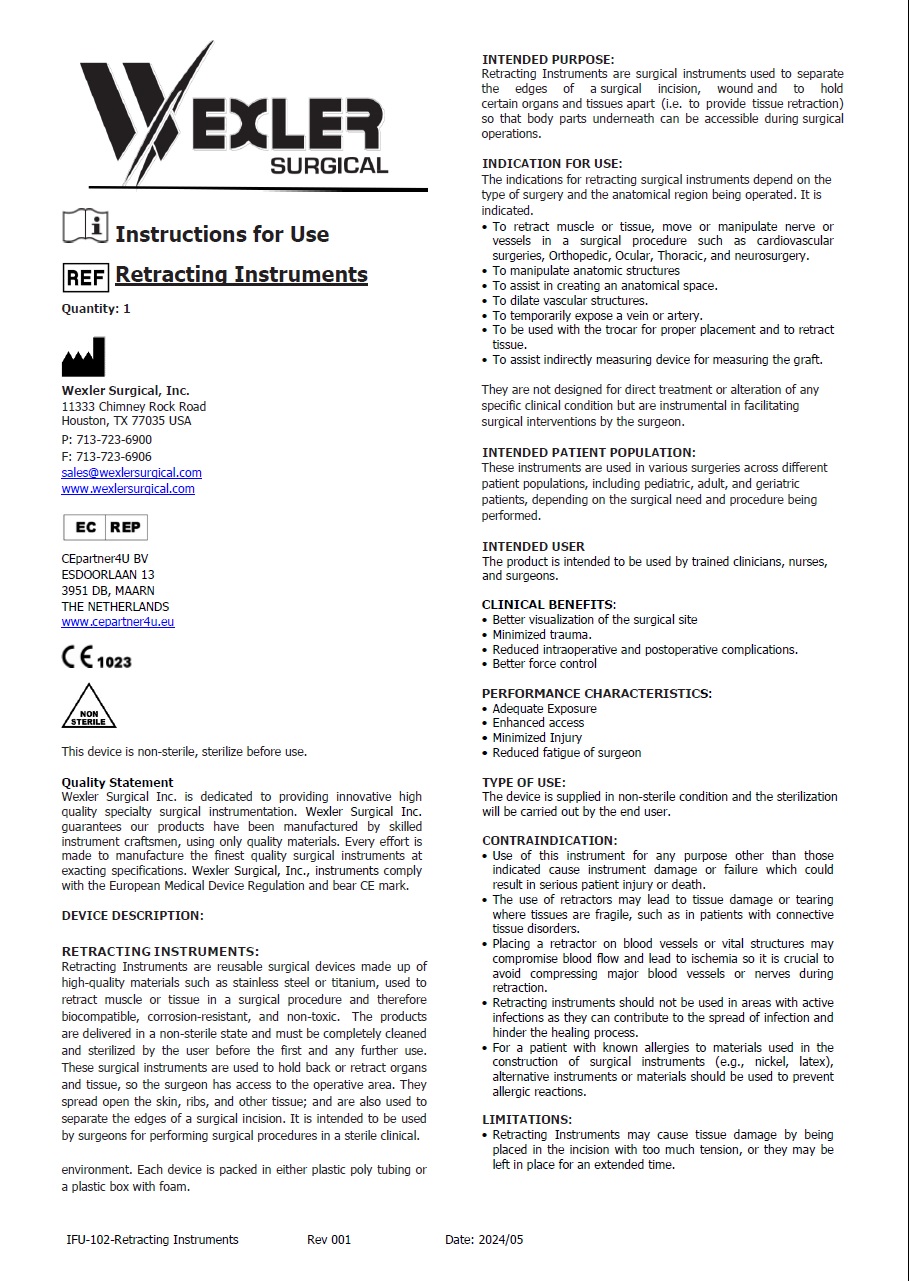 Form 221 - IFU Retracting Instruments